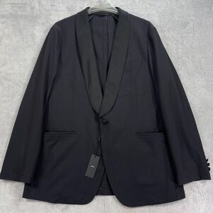 Sene Tuxedo Jacket Blazer Mens 43R Black Shawl Lapel Flextech Double Vented